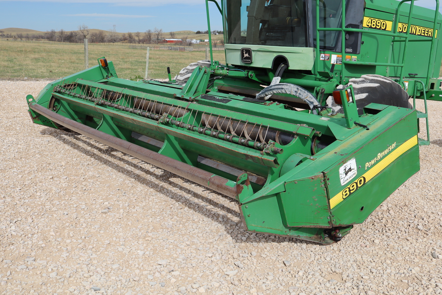 Lot 5803 - '97 JD 4890 SP WINDROWER w/JD 890 16' SICKLE HEADER